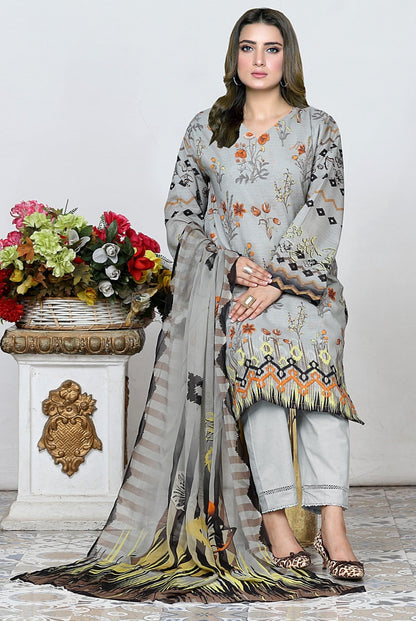 KC-01 3PC UNSTICHED PRINT LAWN