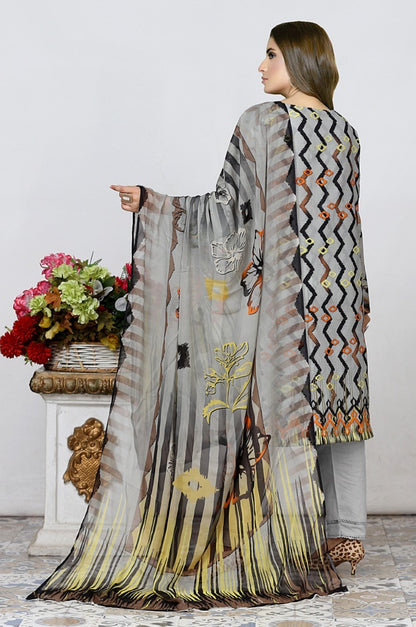 KC-01 3PC UNSTICHED PRINT LAWN