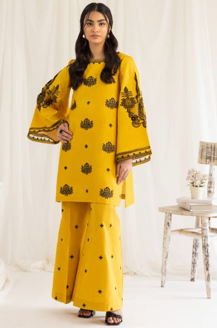 LEM-13 2PC EMBROIDERED LAWN STITCHED