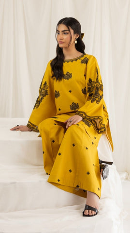 LEM-13 2PC EMBROIDERED LAWN STITCHED