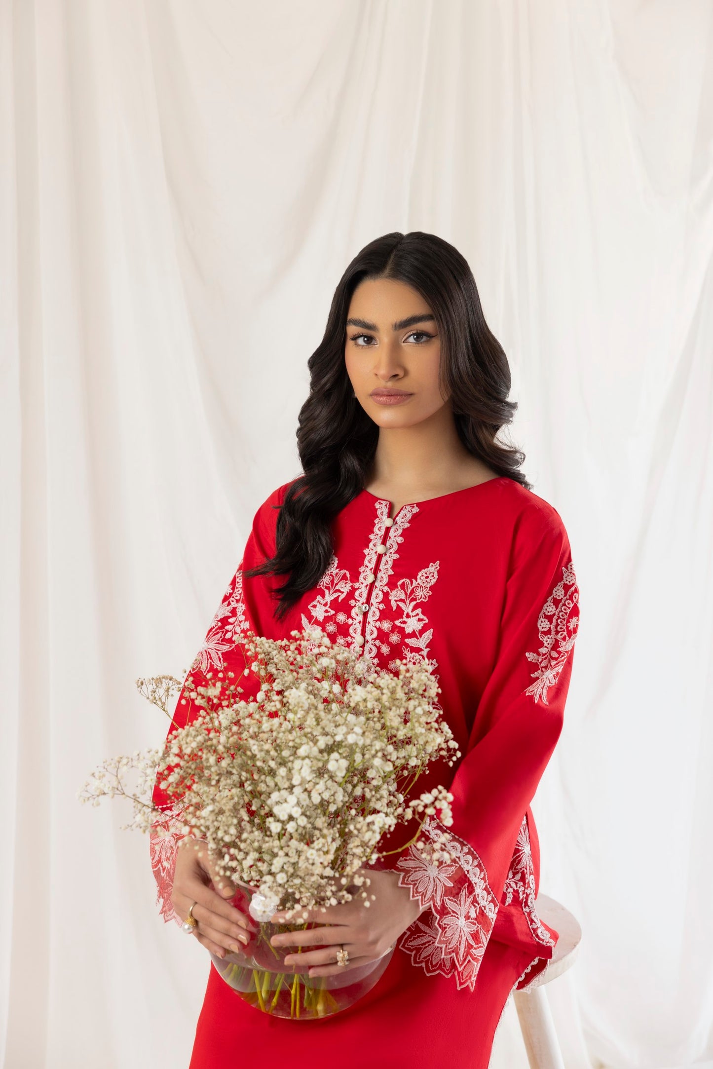 LEM-18  2PC EMBROIDERED LAWN STITCHED