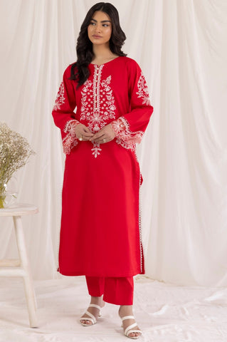 LEM-18  2PC EMBROIDERED LAWN STITCHED