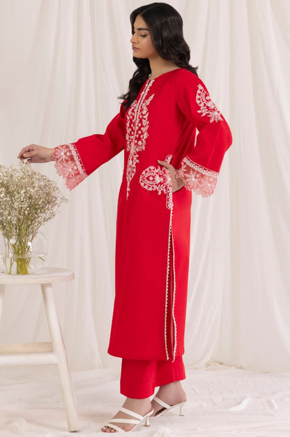 LEM-18  2PC EMBROIDERED LAWN STITCHED