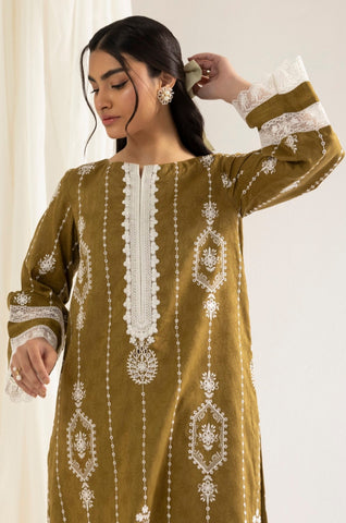 LEM-21  1PC EMBROIDERED LAWN STITCHED