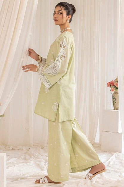 LEM-23  2PC EMBROIDERED LAWN STITCHED