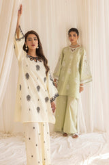LEM-24  2PC EMBROIDERED LAWN STITCHED