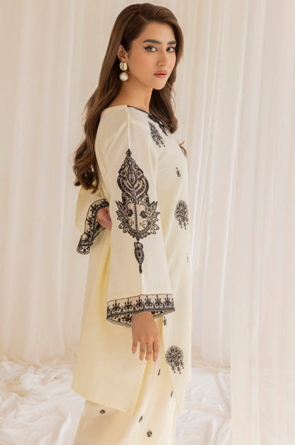 LEM-24  2PC EMBROIDERED LAWN STITCHED