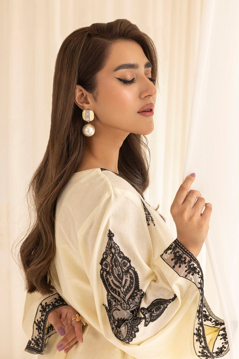 LEM-24  2PC EMBROIDERED LAWN STITCHED