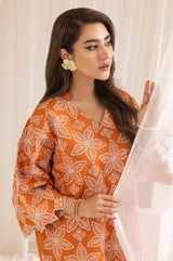 LEM-26 2PC EMBROIDERED LAWN STITCHED