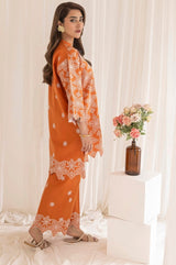 LEM-26 2PC EMBROIDERED LAWN STITCHED