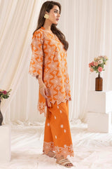 LEM-26 2PC EMBROIDERED LAWN STITCHED