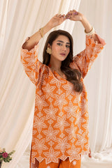 LEM-26 2PC EMBROIDERED LAWN STITCHED