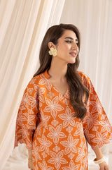 LEM-26 2PC EMBROIDERED LAWN STITCHED