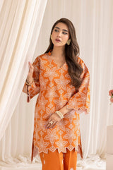 LEM-26 2PC EMBROIDERED LAWN STITCHED