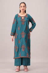 LEM-34 2PC EMBROIDERED LAWN STITCHED