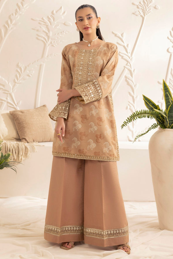 LEM-51 2PC EMBROIDERED LAWN STITCHED
