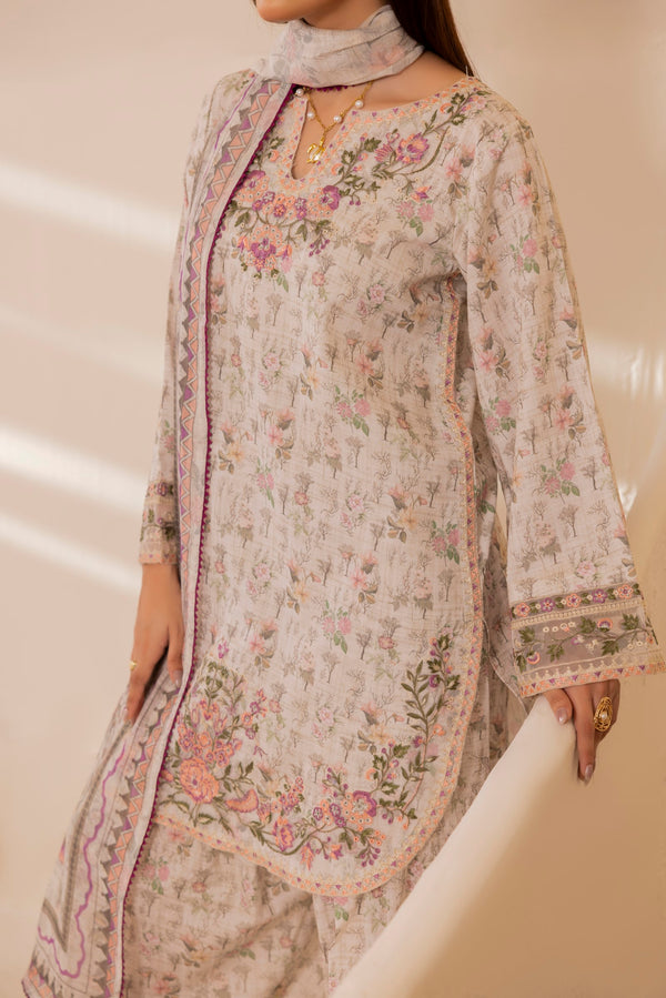 LP-02 LAWN PRINTED EMBROIDERED 3PC STITCHED