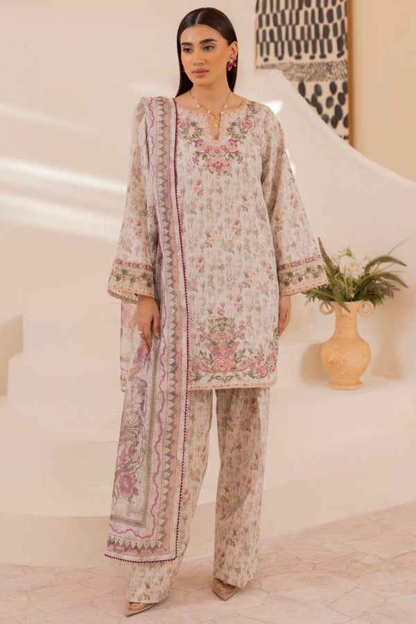 LP-02 LAWN PRINTED EMBROIDERED 3PC STITCHED