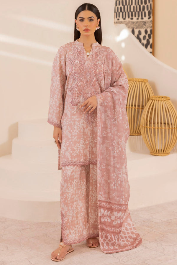 LP-08 LAWN PRINTED EMBROIDERED 3PC STITCHED