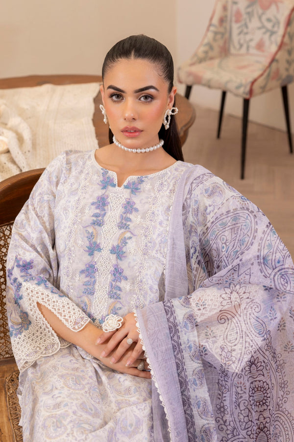 LP-09 LAWN PRINTED EMBROIDERED 3PC STITCHED