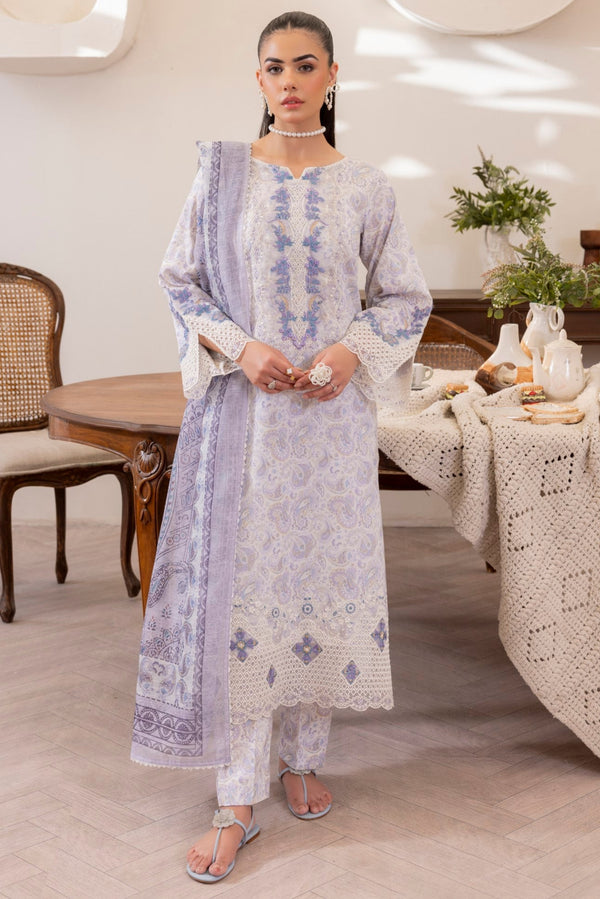 LP-09 LAWN PRINTED EMBROIDERED 3PC STITCHED