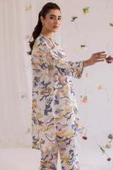 LPS-03 2PC SILK LAWN PRINTED STITCHED