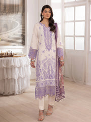 ZE-09 LAWN EMBROIDERED 3PC STITCHED/UNSTITCHED