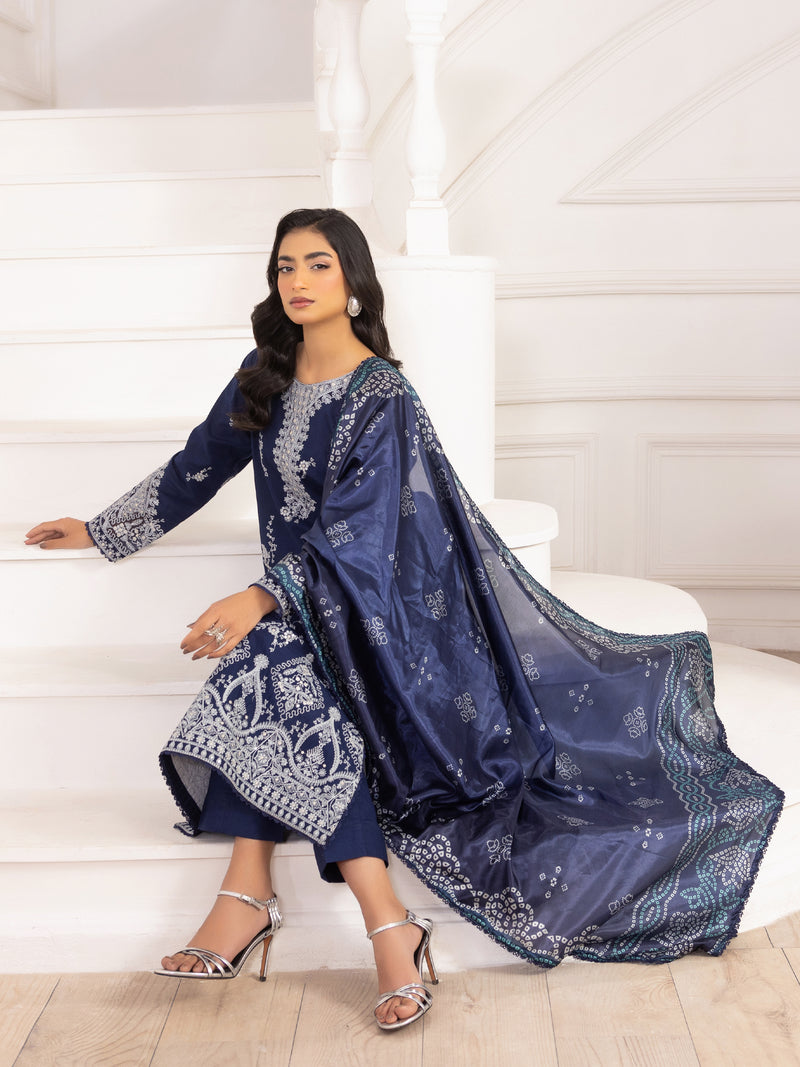 ZE-04 LAWN EMBROIDERED 3PC STITCHED/UNSTITCHED