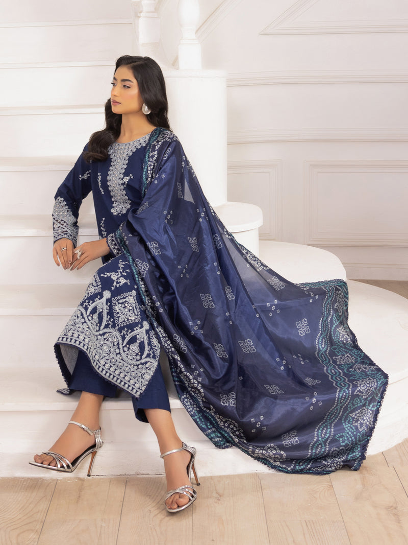 ZE-04 LAWN EMBROIDERED 3PC STITCHED/UNSTITCHED