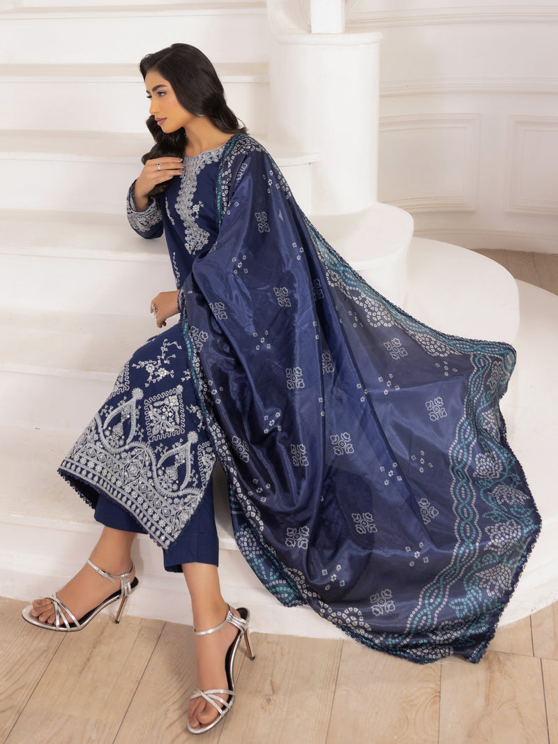 ZE-04 LAWN EMBROIDERED 3PC STITCHED/UNSTITCHED