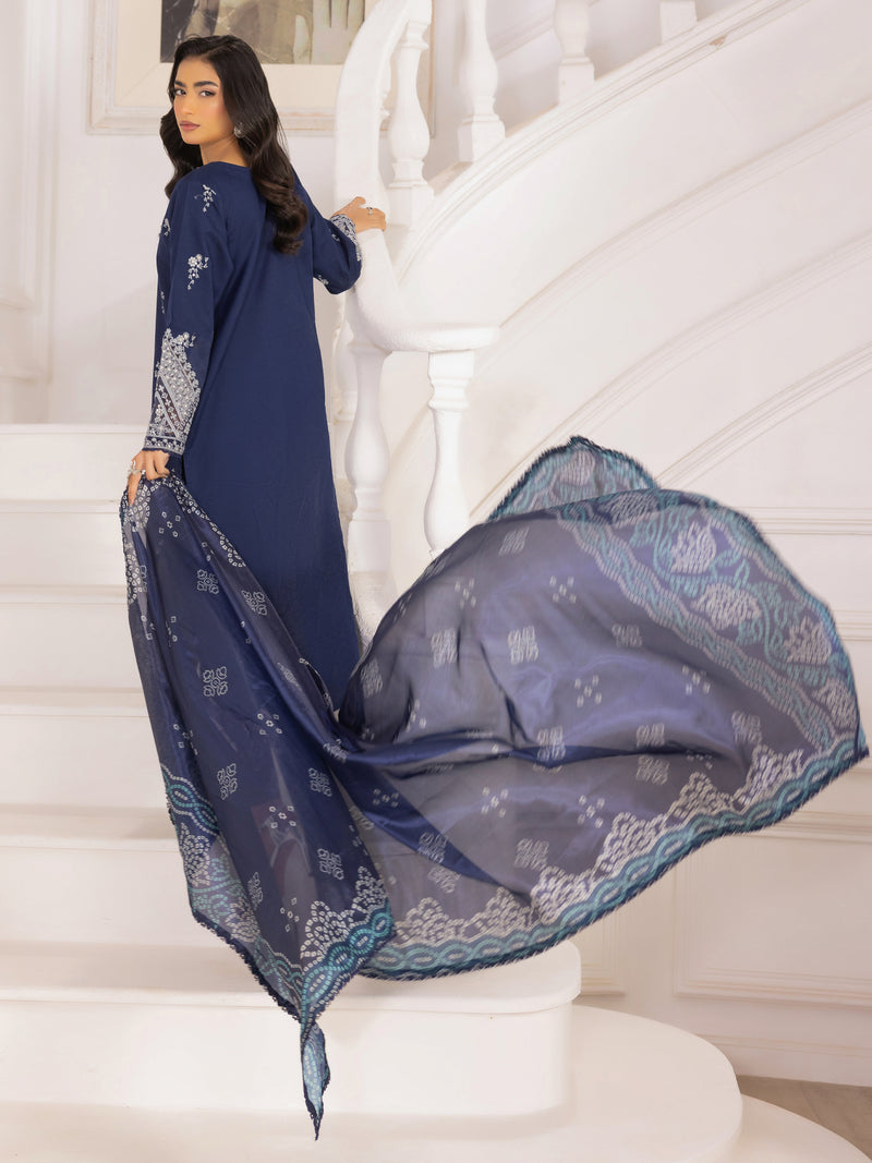 ZE-04 LAWN EMBROIDERED 3PC STITCHED/UNSTITCHED