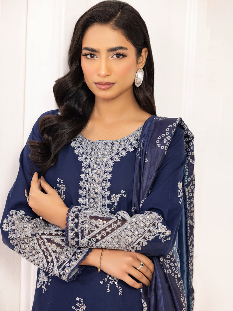 ZE-04 LAWN EMBROIDERED 3PC STITCHED/UNSTITCHED