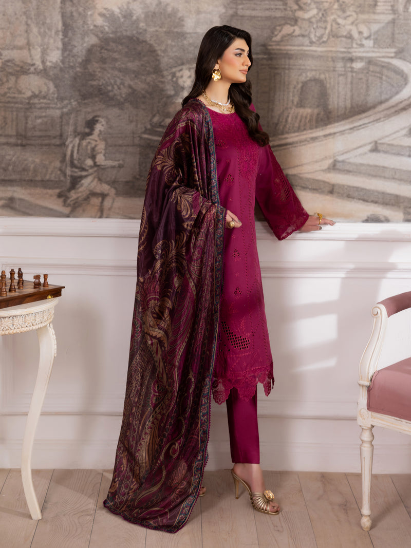 ZE-06 LAWN EMBROIDERED 3PC STITCHED/UNSTITCHED