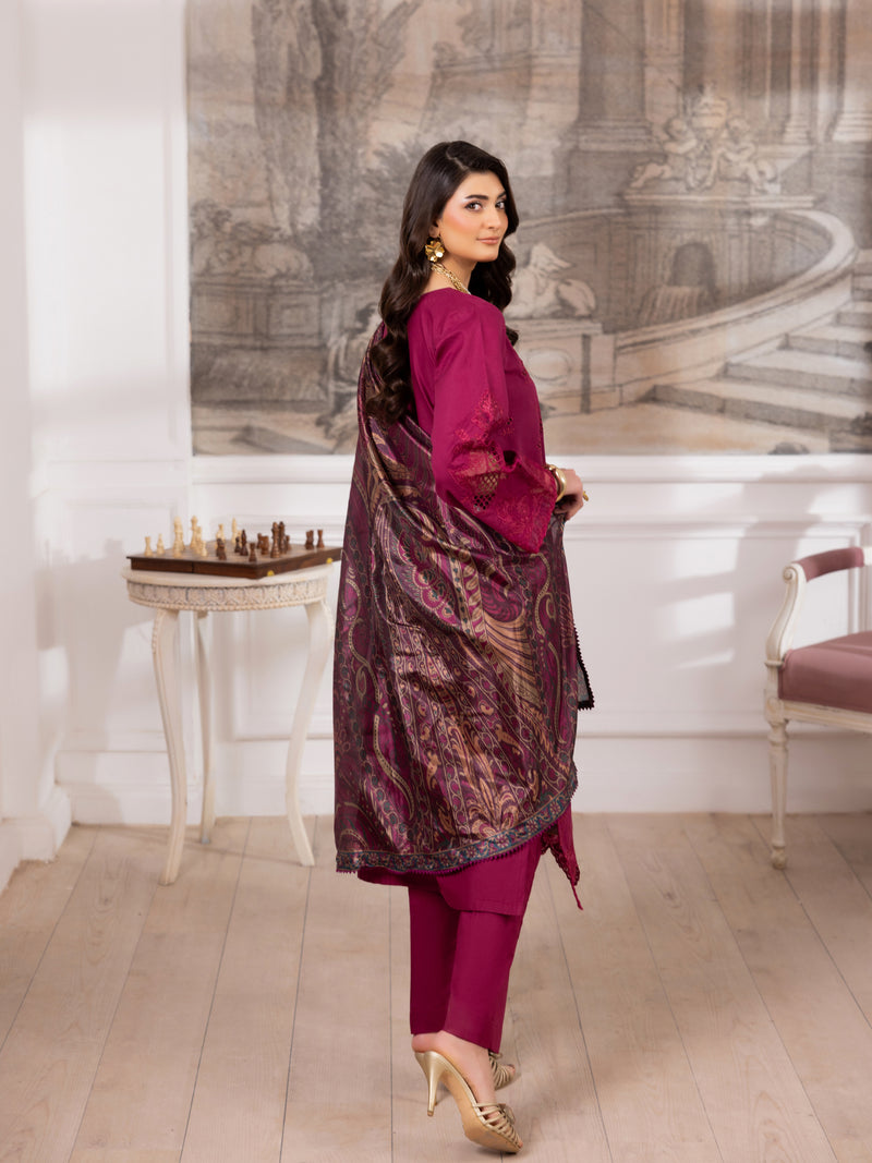 ZE-06 LAWN EMBROIDERED 3PC STITCHED/UNSTITCHED