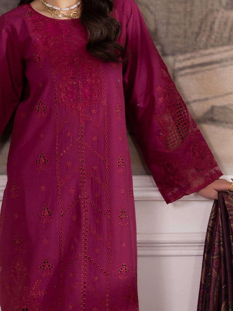ZE-06 LAWN EMBROIDERED 3PC STITCHED/UNSTITCHED