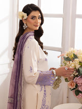 ZE-09 LAWN EMBROIDERED 3PC STITCHED/UNSTITCHED