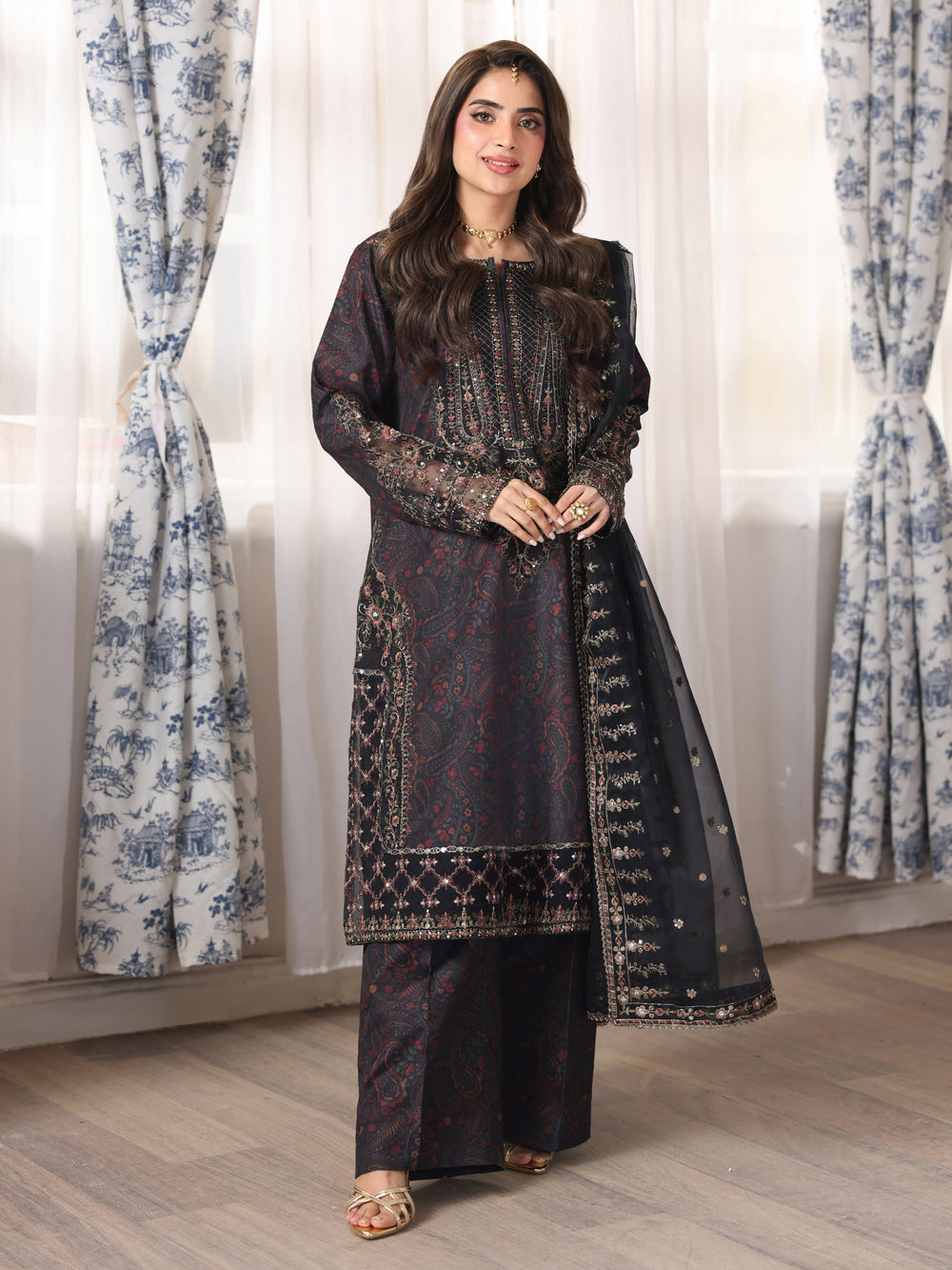 DLS-55 3PC STITCHED | UNSTITCHED