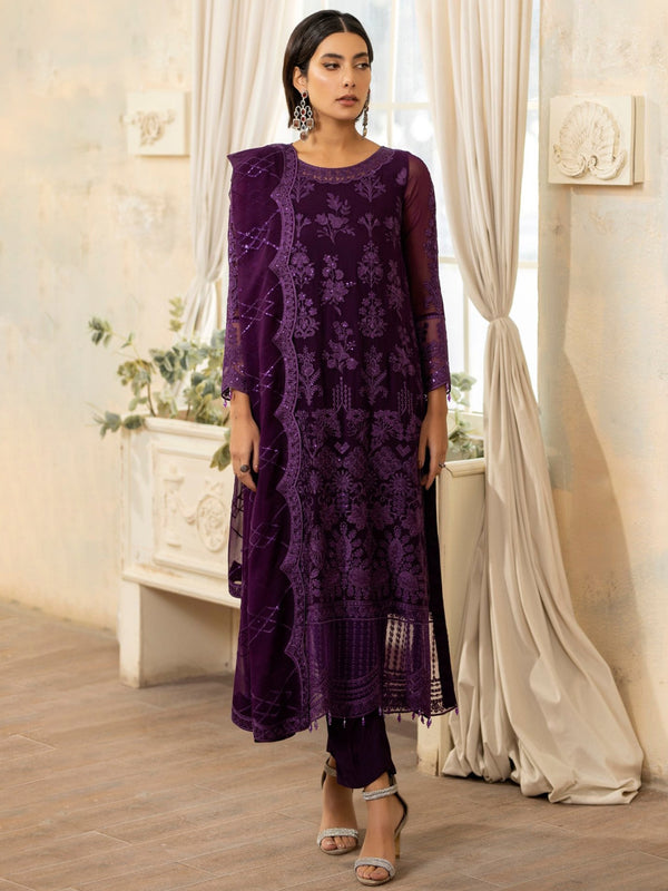 LUCIA MGL-02 3PC CHIFFON STITCHED/UNSTITCHED