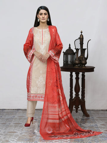 MED-04  LAWN 2PC STITCHED