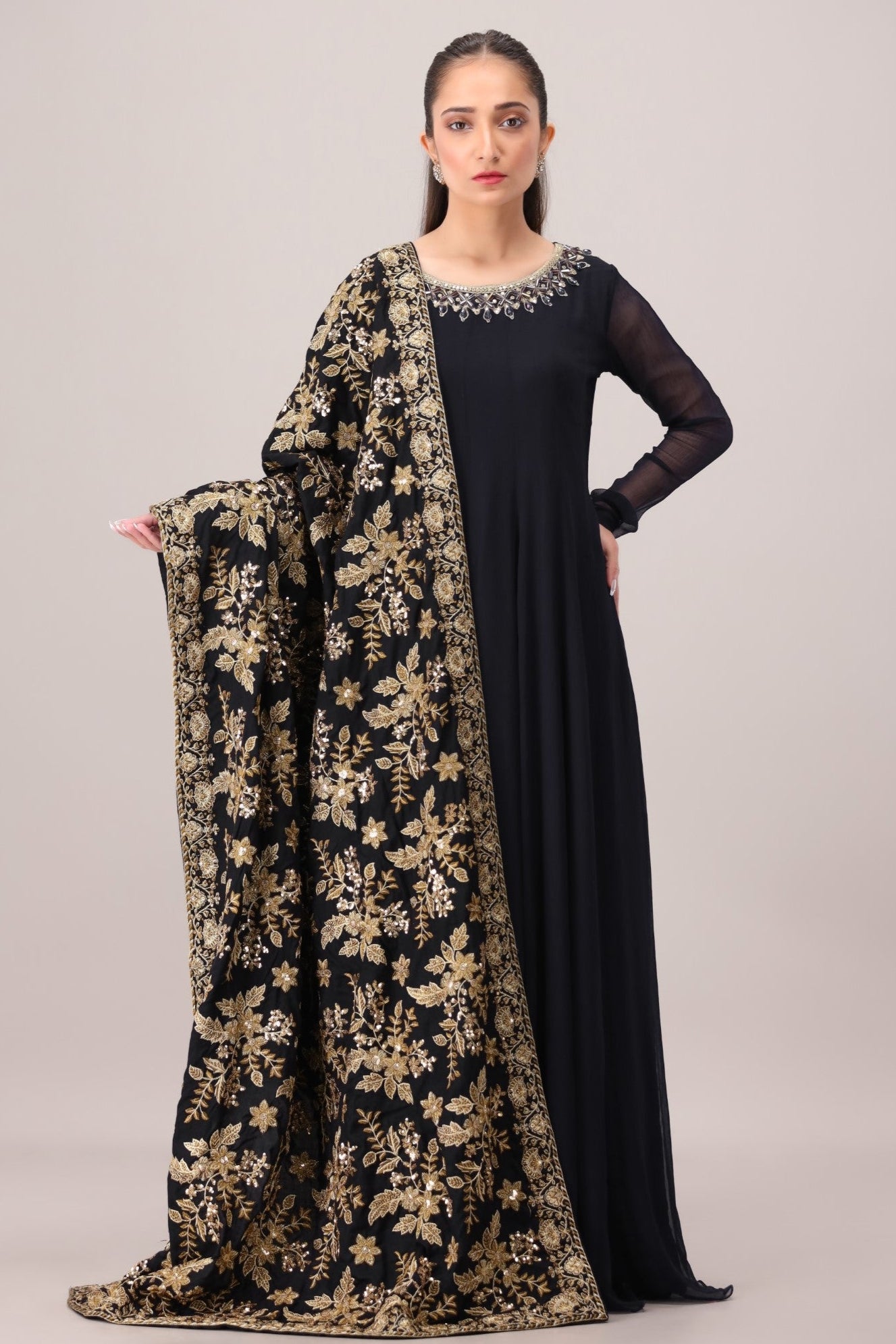 MDS-102 DHANAK EMBROIDERED SHAWL