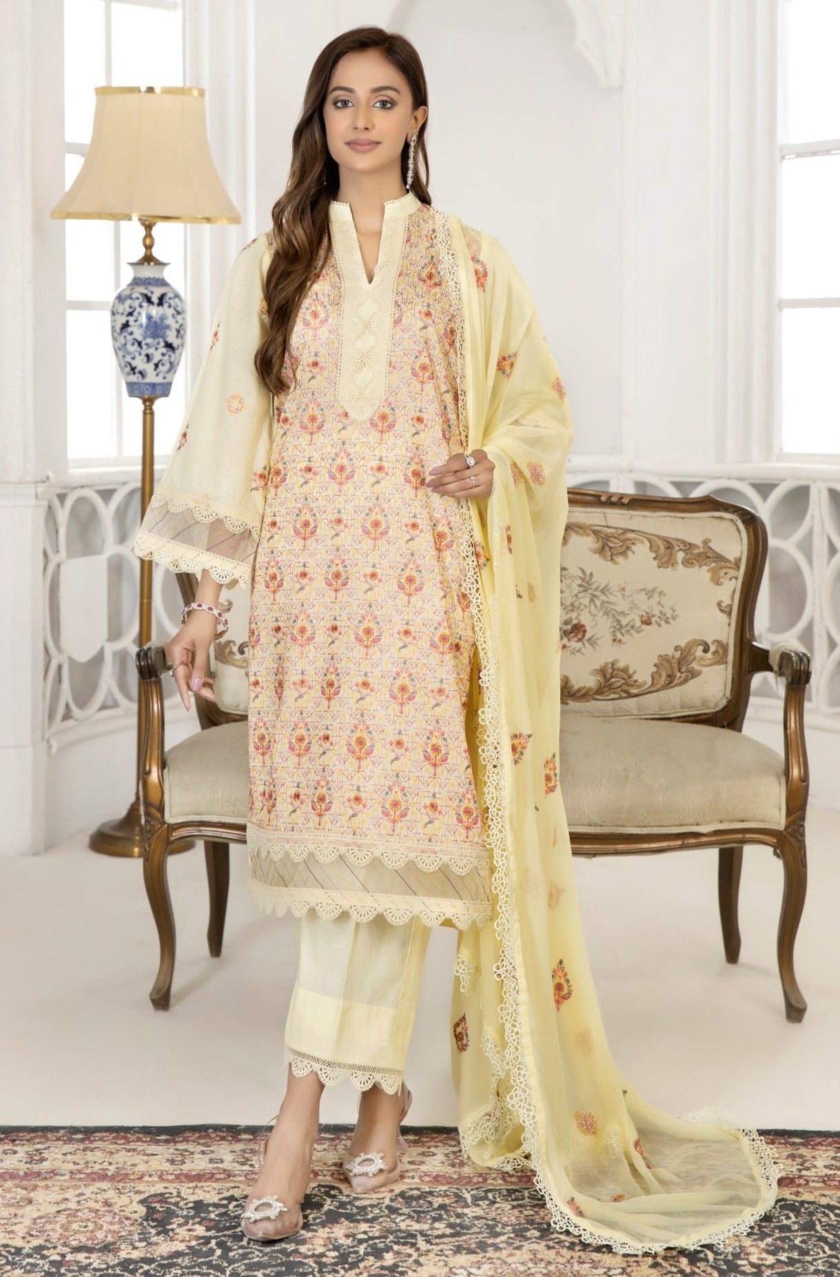 ME-22-114 2Pcs Embroidered lawn