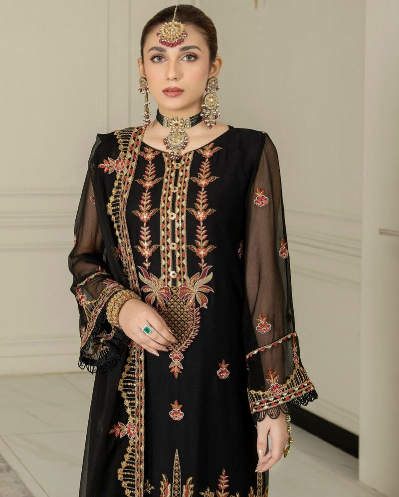 MEC-21 CHIFFON 3PC STITCHED/ UNSTITCHED