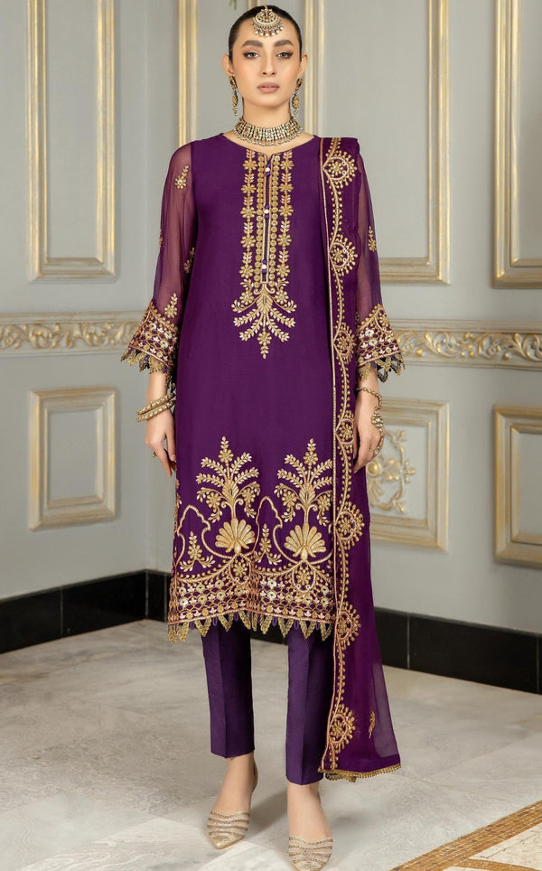 MEC-23 CHIFFON 3PCS UN STITCHED/STITCHED