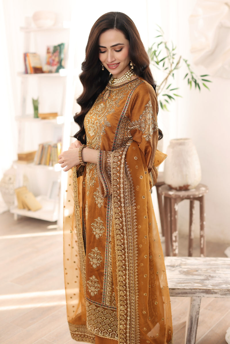 MGS-06 AABROO 3PC Raw Silk STITCHED I UNSTITCHED
