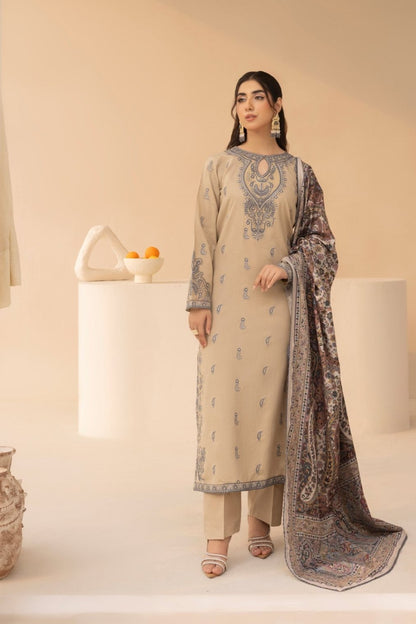 MWD-04 DHANAK 3PC STITCHED/UNSTITCHED