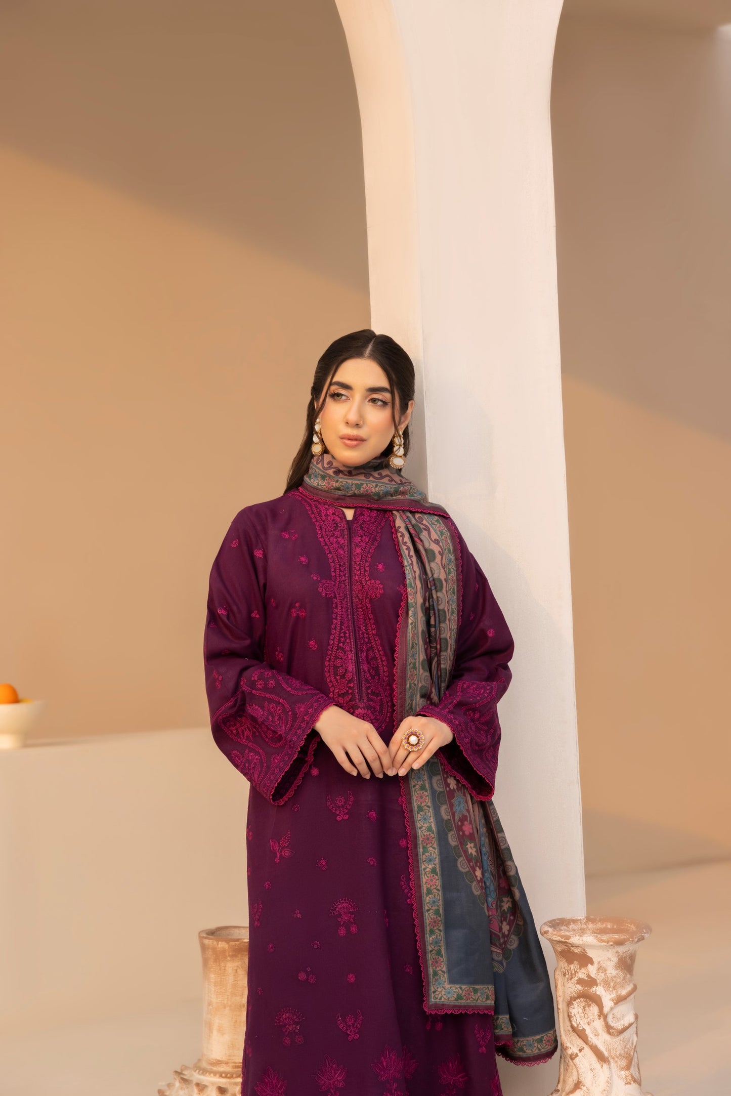 MWD-05 DHANAK 3PC STITCHED/UNSTITCHED