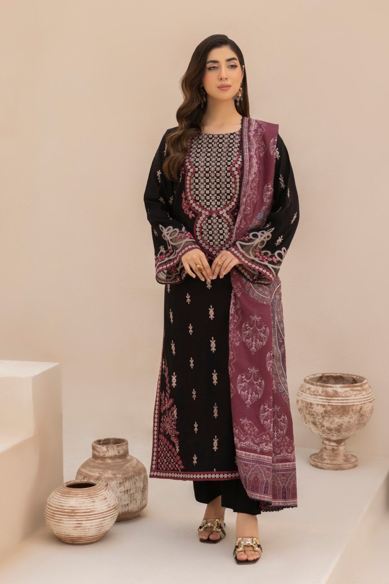 MWD-06 DHANAK 3PC STITCHED/UNSTITCHED