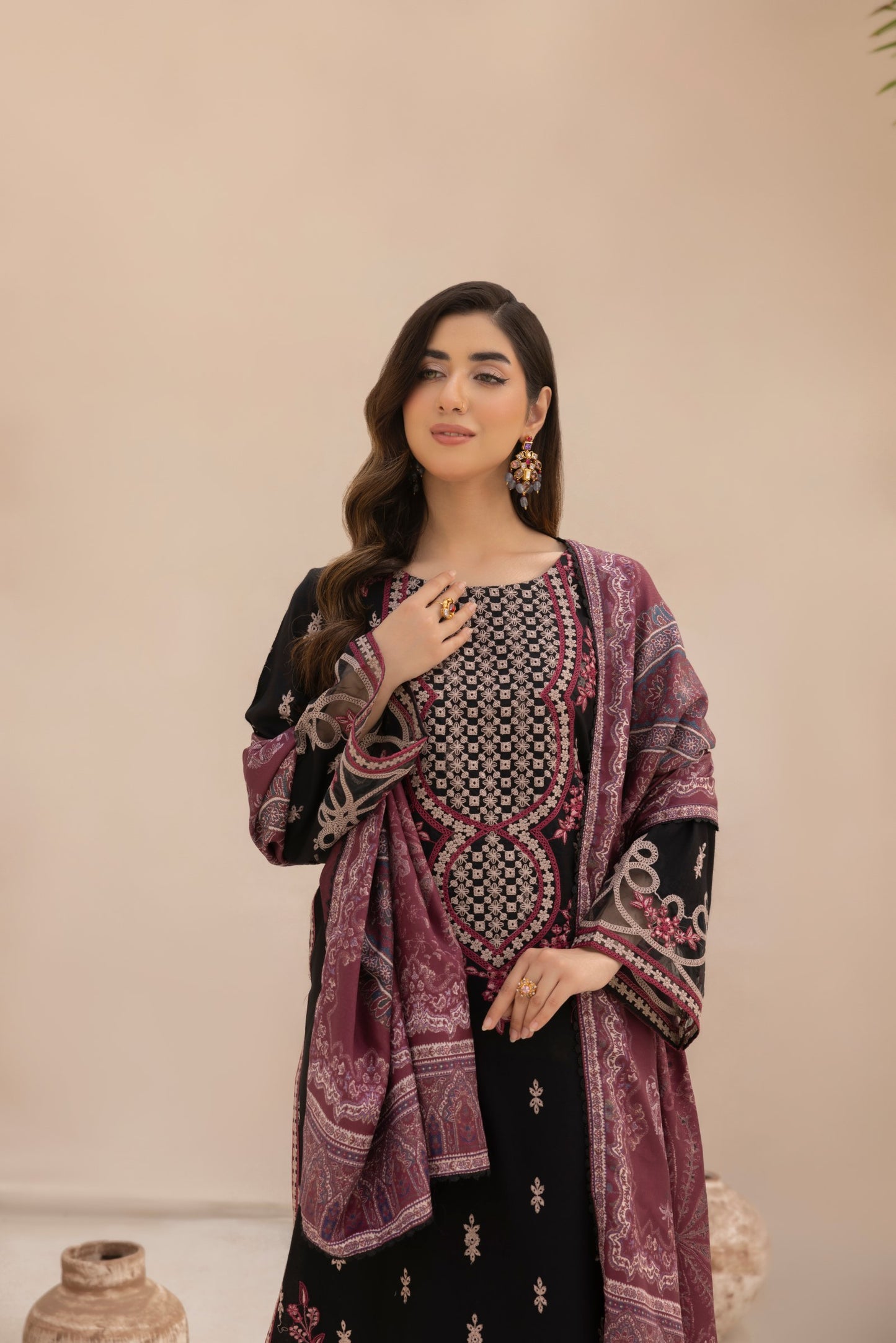 MWD-06 DHANAK 3PC STITCHED/UNSTITCHED