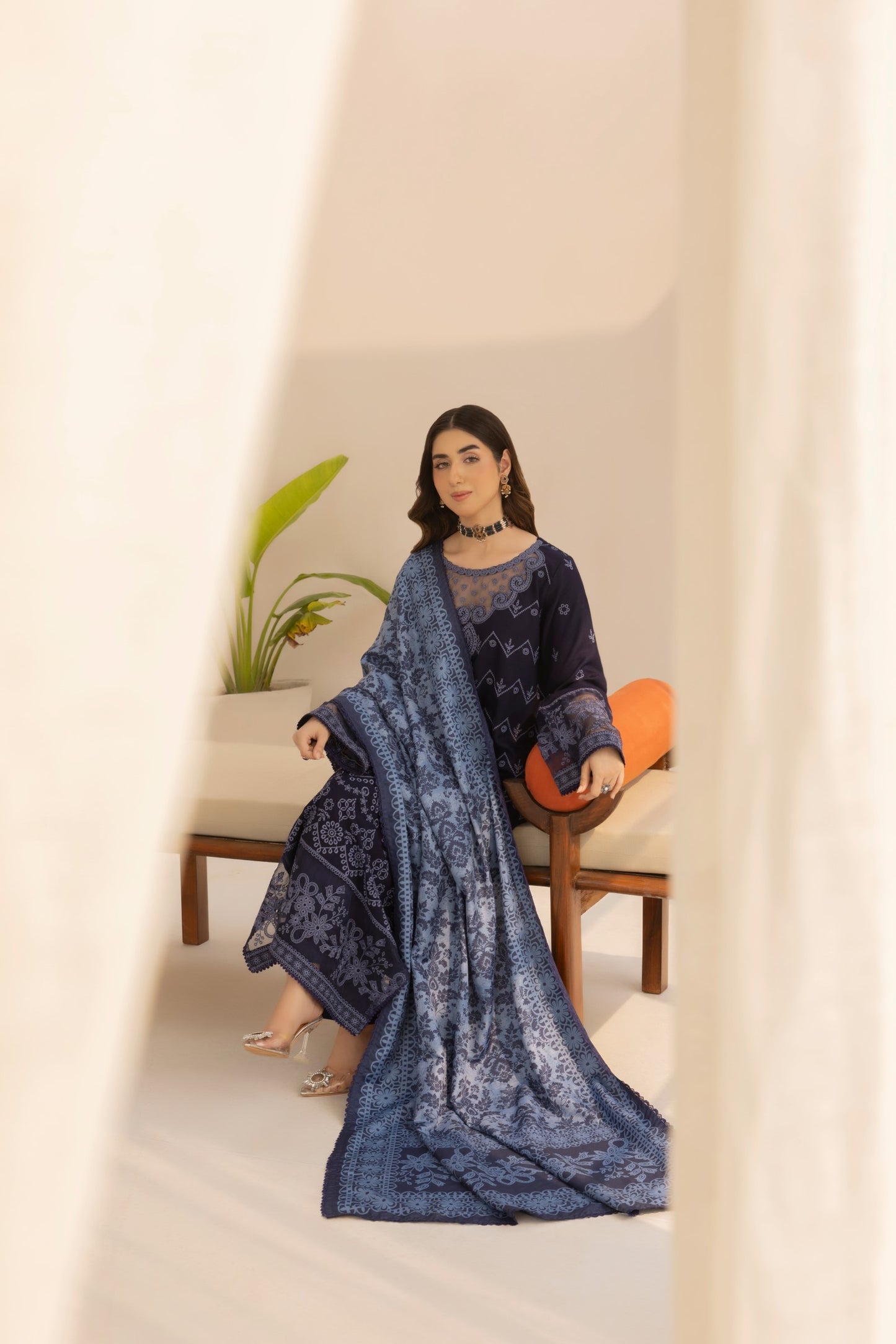 MWD-08 DHANAK 3PC STITCHED/UNSTITCHED