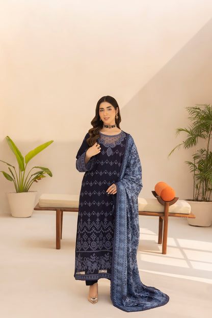 MWD-08 DHANAK 3PC STITCHED/UNSTITCHED